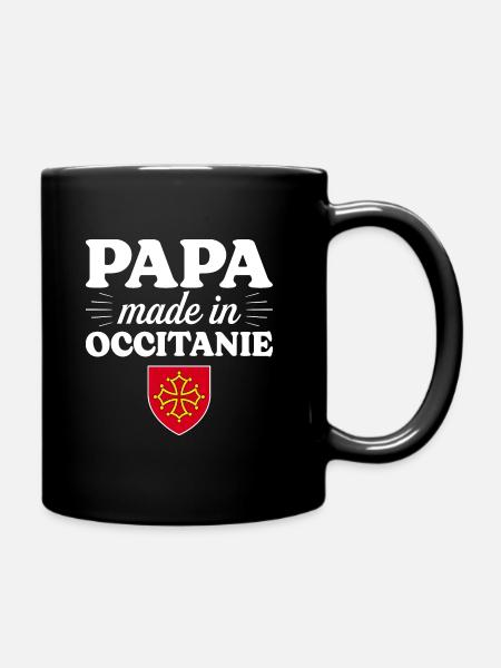 Papa Made In Occitanie - Homme Papa Occitan - Mug uni - noir