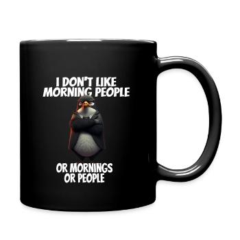 C’est drôle de dire que je n’aime pas les gens du matin... - Mug uni - noir - Droite