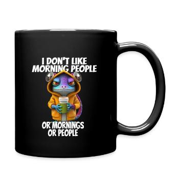 C’est drôle de dire que je n’aime pas les gens du matin... - Mug uni - noir - Droite