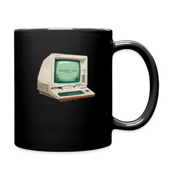 Retro PC sending - Full Colour Mug - black - Right