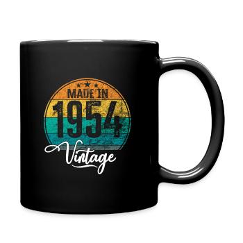 Vintage Made in 1954 Geburtsjahr 1954 Geburtstag - Tasse einfarbig - Schwarz - Rechts