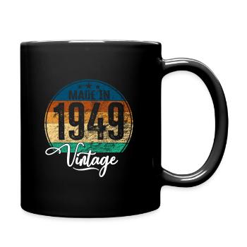 Vintage Made in 1949 Year of birth 1949 Birthday - Full Colour Mug - black - Right