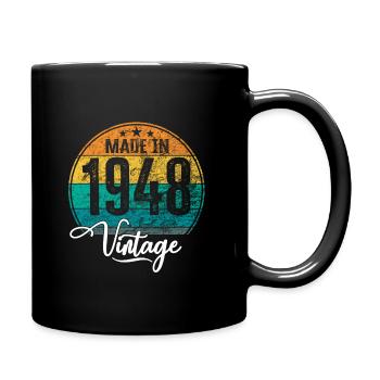 Millésime fabriqué en 1948 Année de naissance 1948 Anniversaire - Mug uni - noir - Droite
