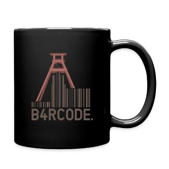 B4RCODE. Essen - Tasse einfarbig - Schwarz - Rechts