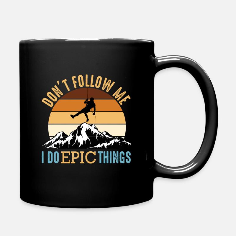Klettern - Episch - Tasse einfarbig - Schwarz