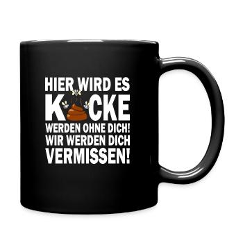 Wir werden dich vermissen - Jobwechsel - Tasse einfarbig - Schwarz - Rechts