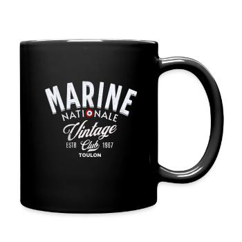 Vintage French Navy Club - Full Colour Mug - black - Right
