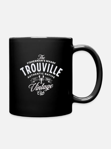 Der Fischerkai von Trouville - Tasse einfarbig - Schwarz
