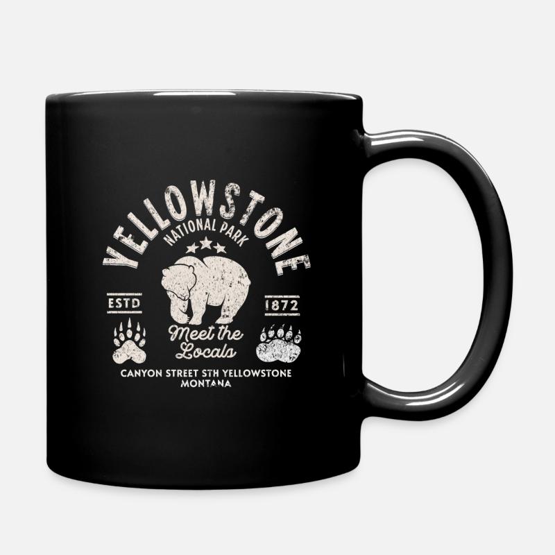 Yellowstone-Bär trifft die Einheimischen - Tasse einfarbig - Schwarz