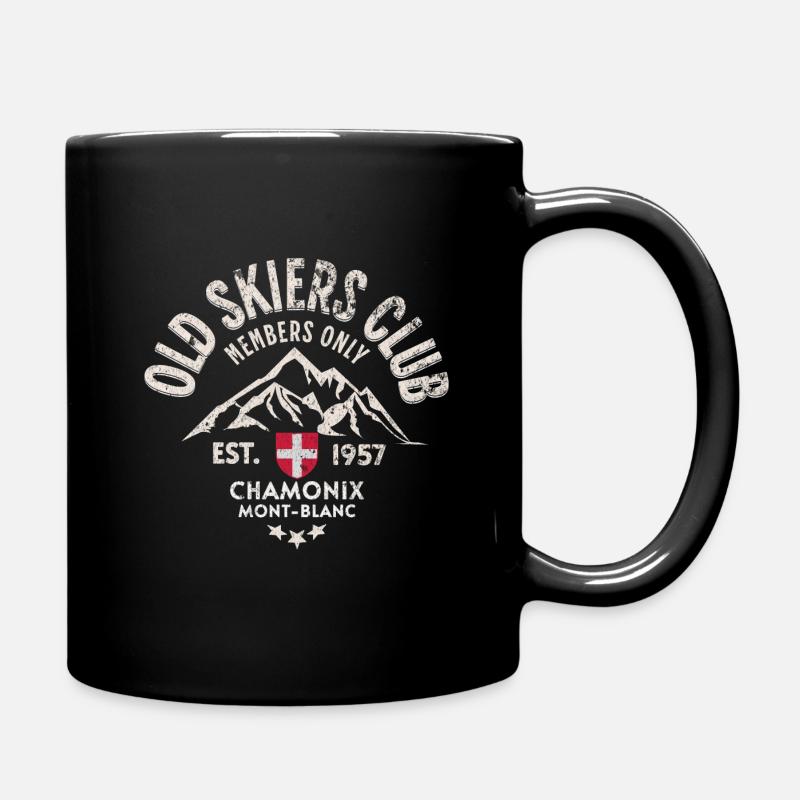 Old skiers club Chamonix - Mug uni - noir