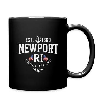 Newport, Rhode Island - Tasse einfarbig - Schwarz - Rechts
