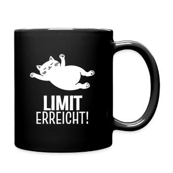 Kawaii Katze - Limit erreicht! - Tasse einfarbig - Schwarz - Rechts