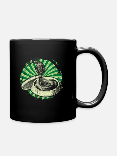 Cobra Schlange - Tasse einfarbig - Schwarz
