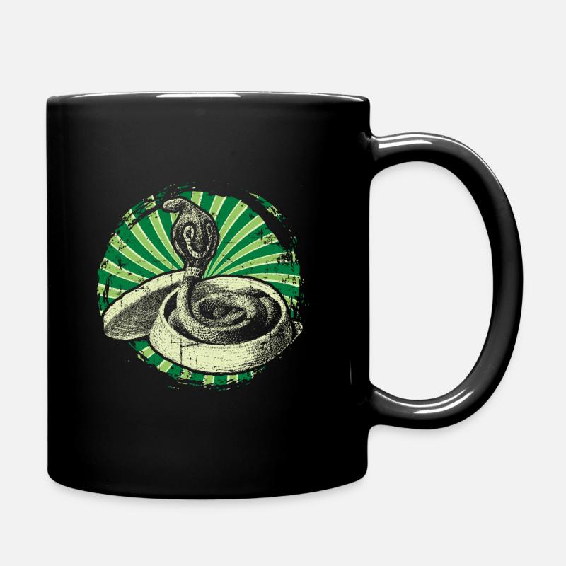 Cobra Schlange - Tasse einfarbig - Schwarz