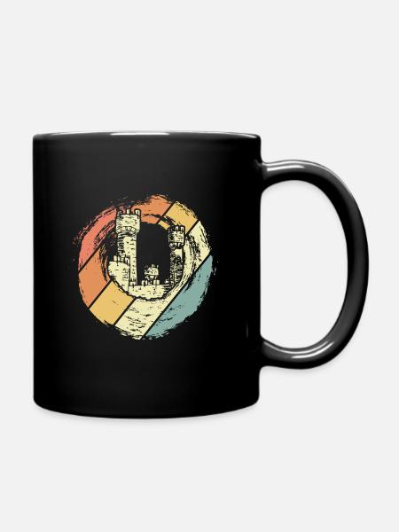 Burg Ritter - Tasse einfarbig - Schwarz