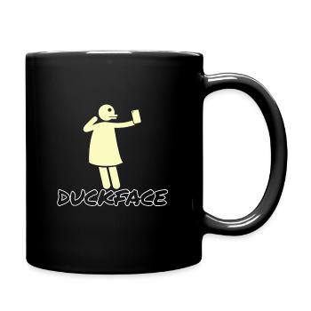 duckface - Full Colour Mug - black - Right