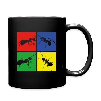 Ameisen - Tasse einfarbig - Schwarz - Rechts