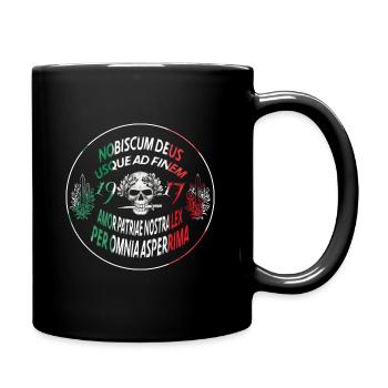 Nobiscum Deus - Tasse einfarbig - Schwarz - Rechts