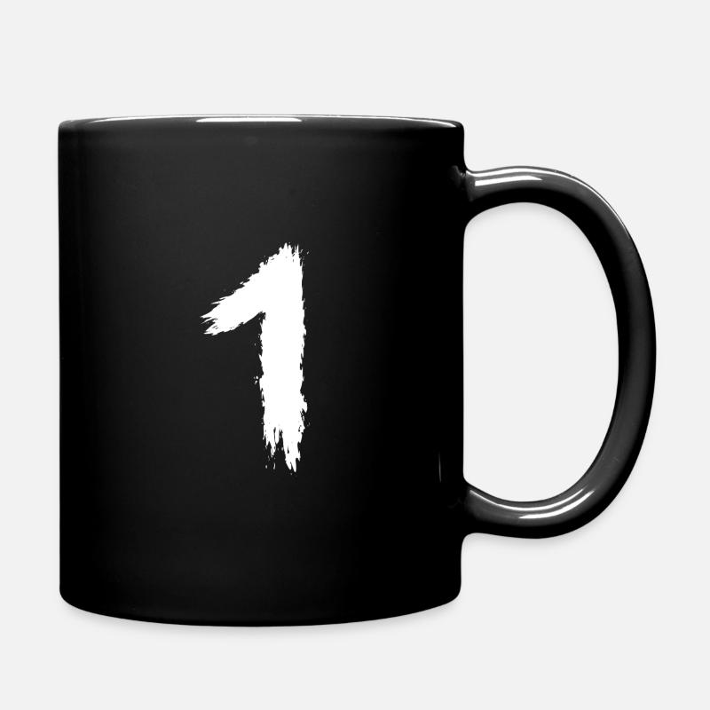 Zahl 1 Nummer Eins - Tasse einfarbig - Schwarz