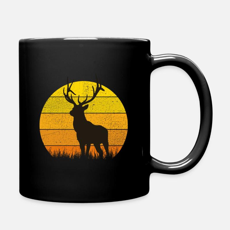 Hirsch - Tasse einfarbig - Schwarz