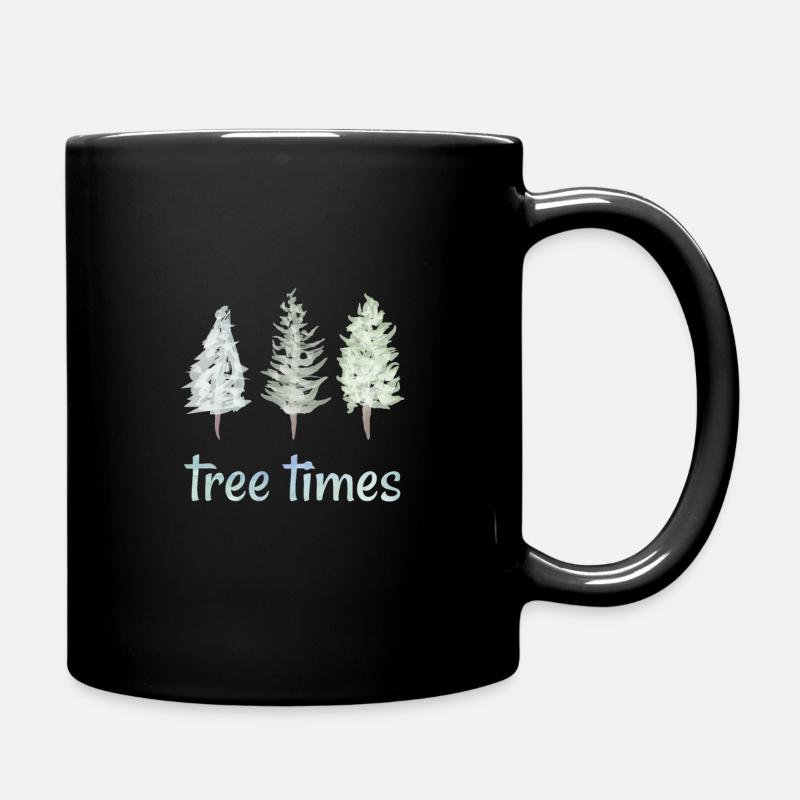 Tree Times - Tasse einfarbig - Schwarz