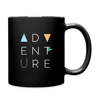 Adventure in white colors - Full Colour Mug - black - Right