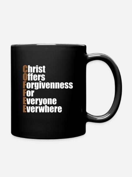 Christlicher Kaffee Christlicher Kaffee - Tasse einfarbig - Schwarz