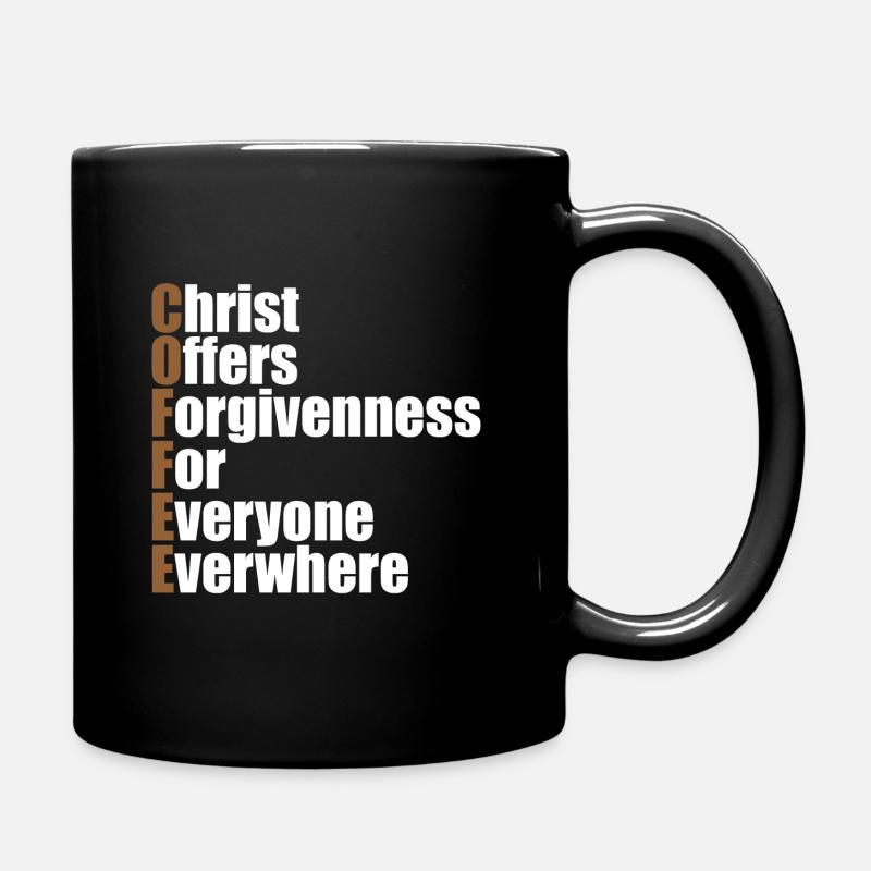 Christlicher Kaffee Christlicher Kaffee - Tasse einfarbig - Schwarz