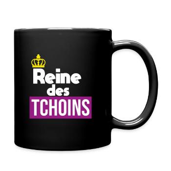 Reine des tchoins - Mug uni - noir - Droite