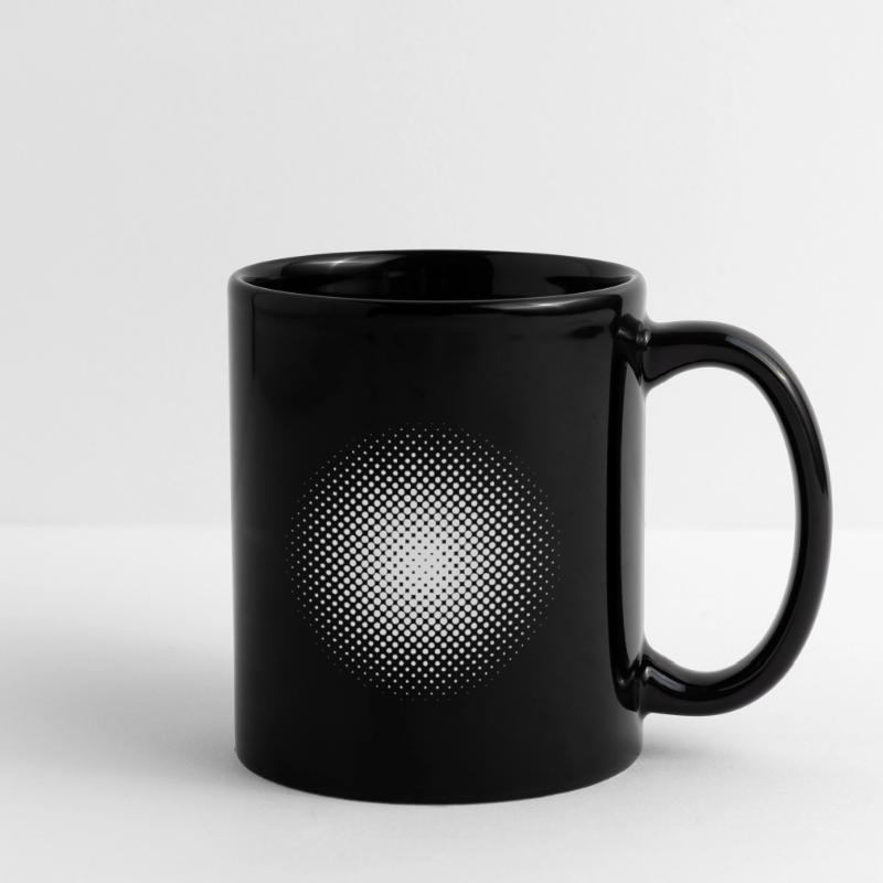 Optical illusion pattern circle geometry gift Full Colour Mug