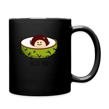 Kastanie Baby Geburt b - Tasse einfarbig - Schwarz - Rechts