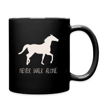 Fille de cheval sur un cheval cadeau pour les filles - Mug uni - noir - Droite