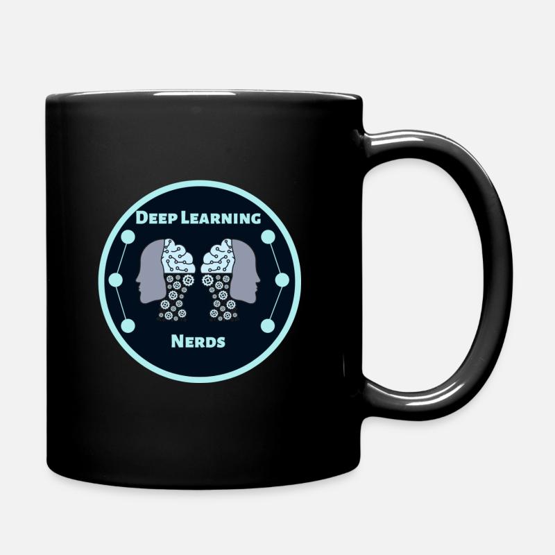 Artificial Intelligence - Deep Learning Nerds Logo - Full Colour Mug - black