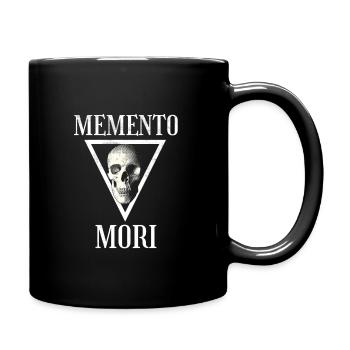 Memento Mori | Philosophie stoïcienne du crâne et des os croisés - Mug uni - noir - Droite