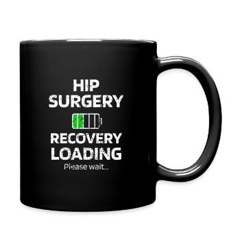 Cadeau de récupération de chirurgie de la hanche hanche artificielle - Mug uni - noir - Droite