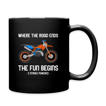 Imprimé moto Enduro - Mug uni - noir - Droite