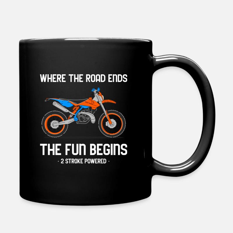 Imprimé moto Enduro - Mug uni - noir