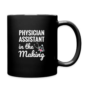 Arztassistentin Studentin Geschenk | PA-Studentin - Tasse einfarbig - Schwarz - Rechts
