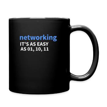 Network Engineer Gift | Network Technicians - Full Colour Mug - black - Right
