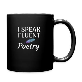 Poesie Geschenk | Poesie Liebhaber Gedicht Dichter - Tasse einfarbig - Schwarz - Rechts