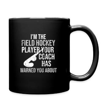 Sur le hockey sur le terrain cadeau hockeyeur hockeycoach - Mug uni - noir - Droite