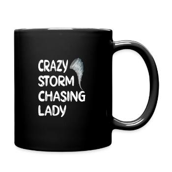 Storm Chase or Weather Tornado Storm Chasing - Full Colour Mug - black - Right