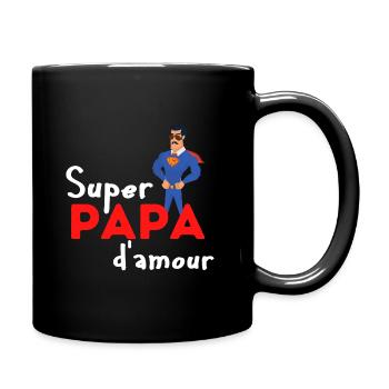 Super papa d'amour - Mug uni - noir - Droite