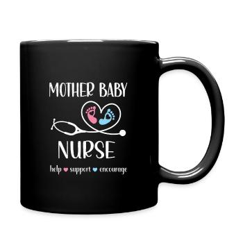 Infirmière mère-enfant portails postaux sage-femme - Mug uni - noir - Droite