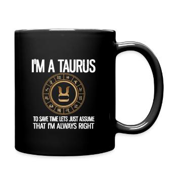 Signes du zodiaque taureau Horoscope Signes du zodiaque - Mug uni - noir - Droite