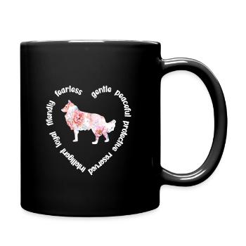Longhair Collie Lover Collie Mama - Full Colour Mug - black - Right