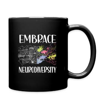 Neurodiversität Autismus ADHS Neurodiversity ASD - Tasse einfarbig - Schwarz - Rechts