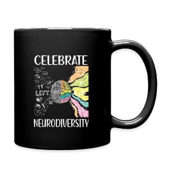 Neurodiversity Autism ADHD Neurodiversity ASD - Full Colour Mug - black - Right