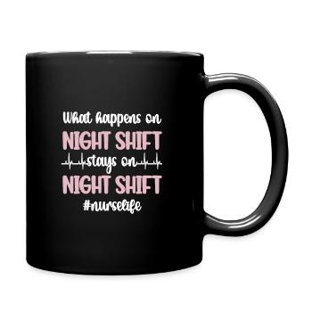 Night shift nurse nurse - Full Colour Mug - black - Right