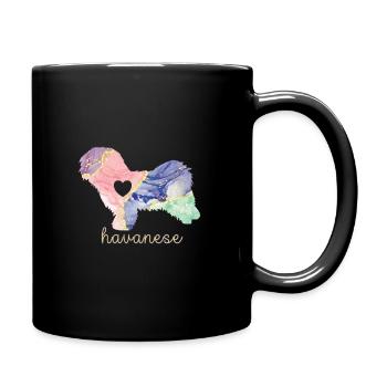 Havanese lover dog owner Havanese Mama - Full Colour Mug - black - Right